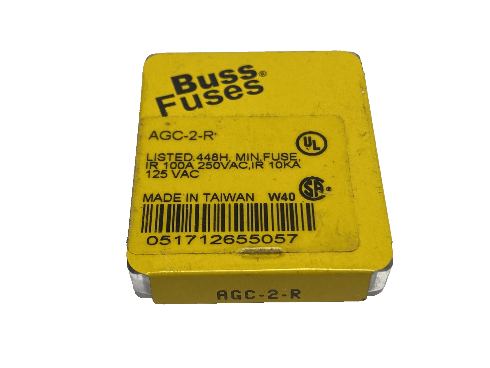 Cooper Bussmann AGC-2-R Miniature Fuse 2A 250VAC PACKAGE OF 5 - Maverick Industrial Sales