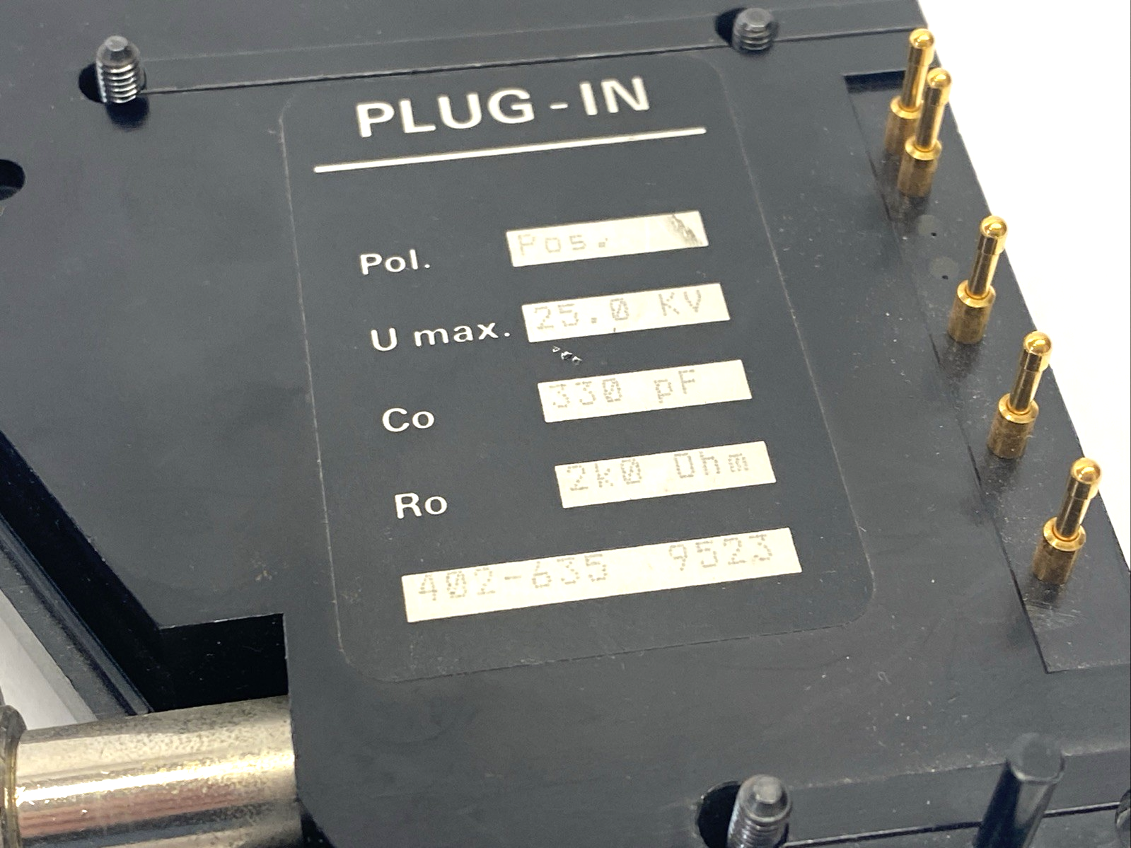 402-635 | Schaffner Electrostatic Discharge Simulator Discharge Network 25kV 330pF - Used - Maverick Industrial Sales