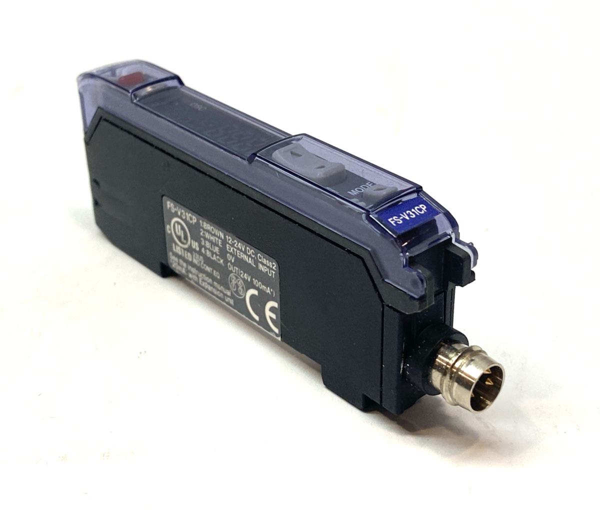 Keyence FS-V31CP Digital Fiber Optic Sensor Amplifier Main Unit, M8 Connector - Maverick Industrial Sales
