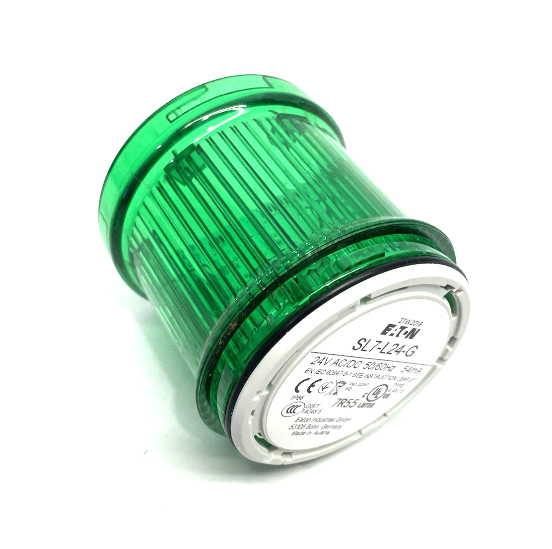 SL7-L24-G | Eaton Stacklight Module 70mm, Continuous LED, Green, 24VAC/DC - Used - Maverick Industrial Sales