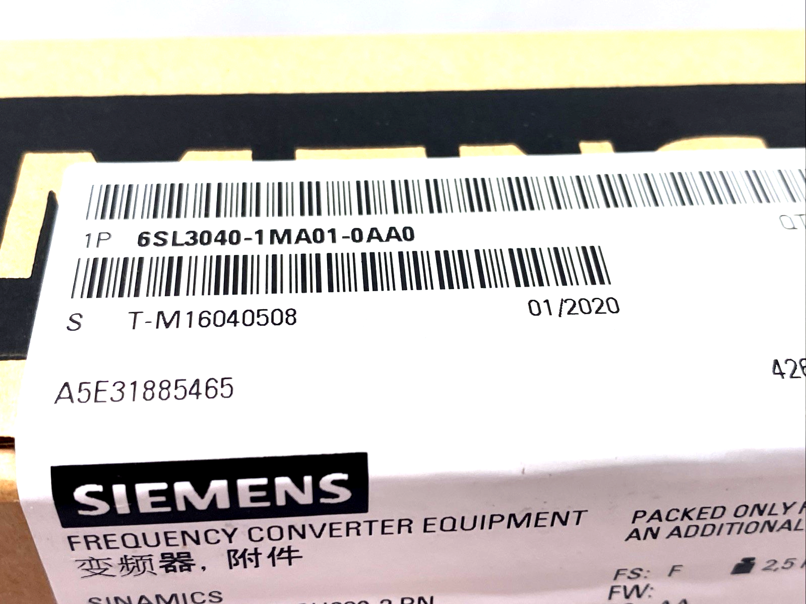 Siemens 6SL3040-1MA01-0AA0 SINAMICS Control Unit CU320-2 - Maverick Industrial Sales