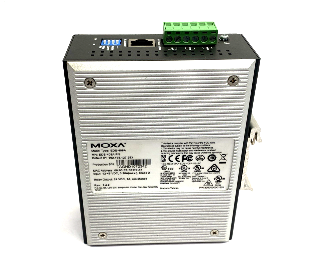 EDS-408A | Moxa 8-Port Managed Ethernet Switch -PN - Used - Maverick Industrial Sales