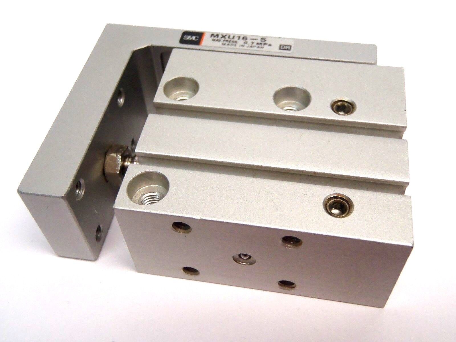 SMC MXU16-5 Pneumatic Guided Cylinder Max. Press. 0.7 MPa DR - Maverick Industrial Sales