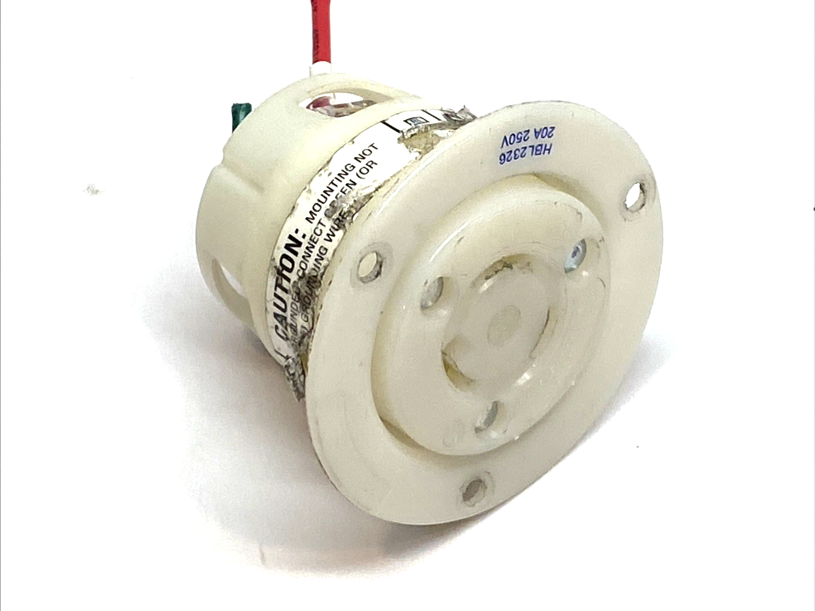 HBL2326 | Hubbell L6-20R Twist-Lock Flanged Receptacle 20A 250V - Used - Maverick Industrial Sales