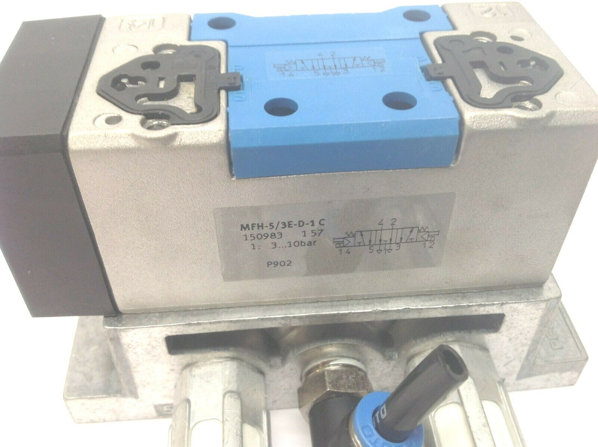 MFH-5/3E-D-1 C | Festo Solenoid Valve with VDMA 24345-A-1 - Used - Maverick Industrial Sales