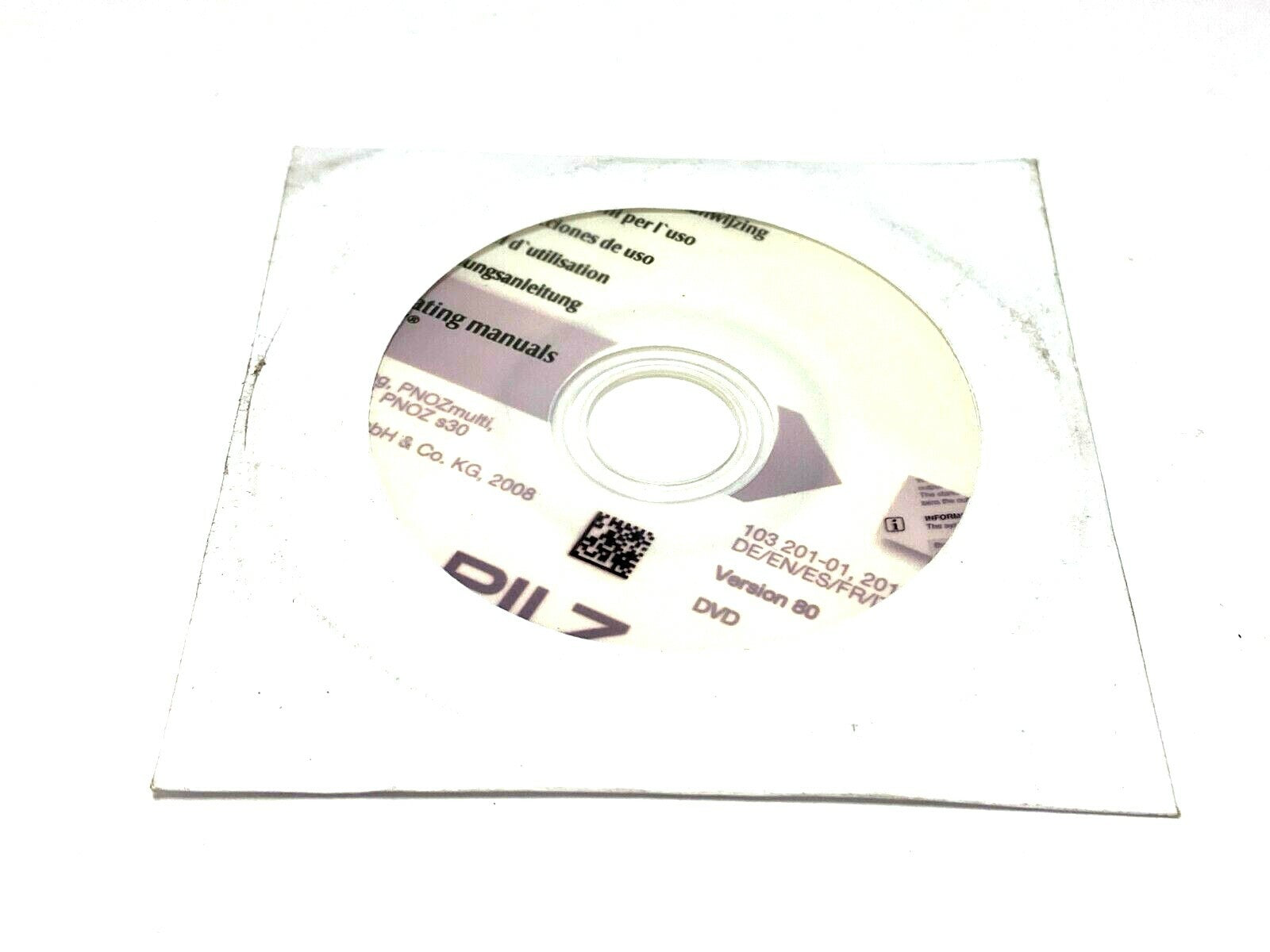 Pilz 103 201-01 Operating Manuals PNOZ Version 80 DVD - Maverick Industrial Sales