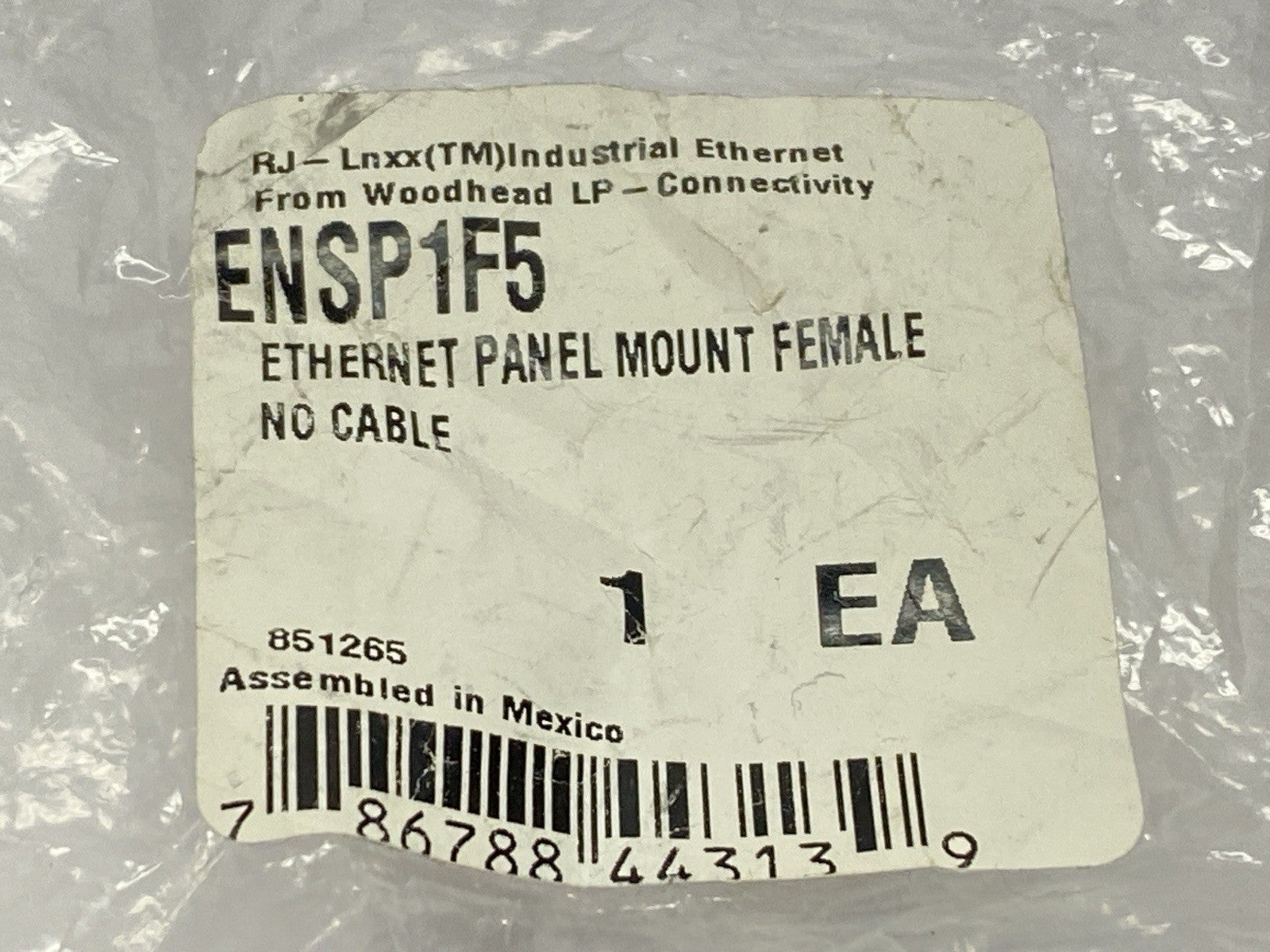 ENSP1F5 | Molex Ethernet Panel Mount Connector CAT5E RJ45 - New - Maverick Industrial Sales