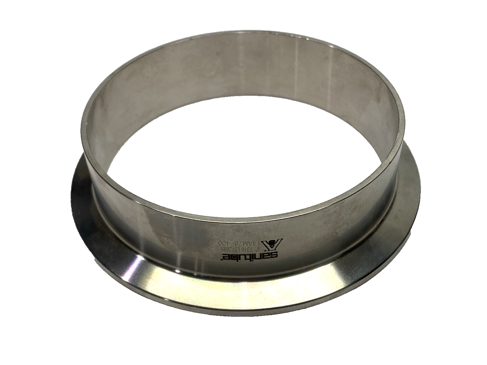 14AM76-400 | Sanitube Stainless Steel Pipe Fitting T316 3-6/10" ID x 4" OD - New – Open box - Maverick Industrial Sales