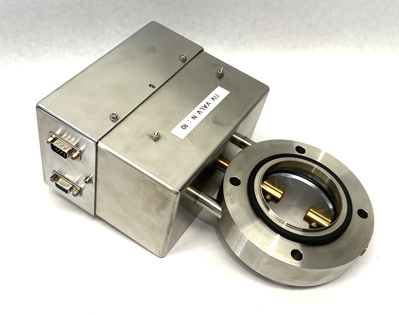Stainless Steel TIV Butterfly Valve, 68mm ID, 130mm OD, RS232 9-pin Connection - Maverick Industrial Sales