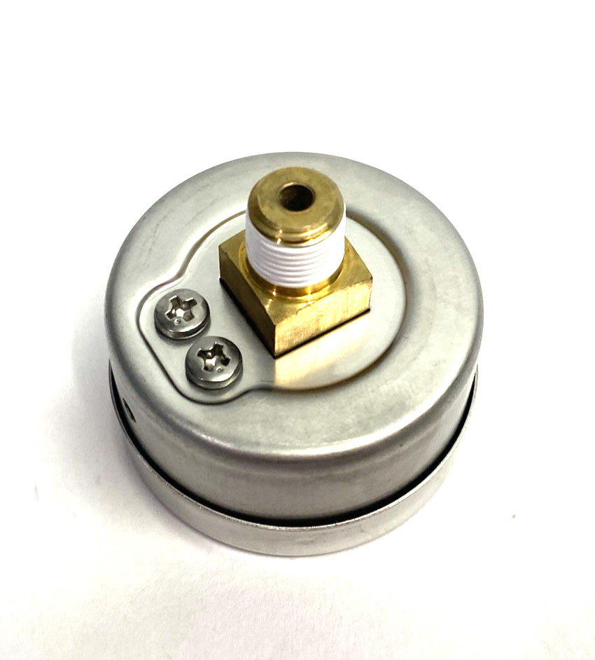 SMC G43-10-01 Pressure Gauge, Stainless Steel, Stud, Rear 1/8" Connection - Maverick Industrial Sales