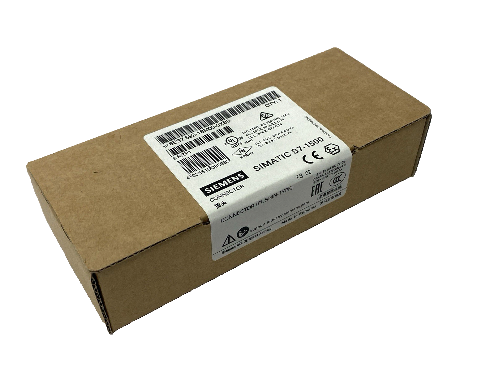 Siemens 6ES7592-1BM00-0XB0 SIMATIC S7-1500 Front Connector Push-In 40-Pole - Maverick Industrial Sales