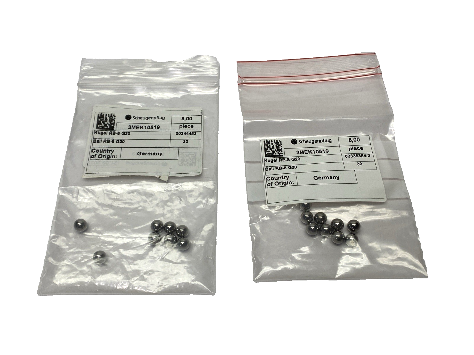 Scheugenpflug 3MEK10519 Roller Bearing Ball RB-8 G20 8mm Diameter LOT OF 17 - Maverick Industrial Sales