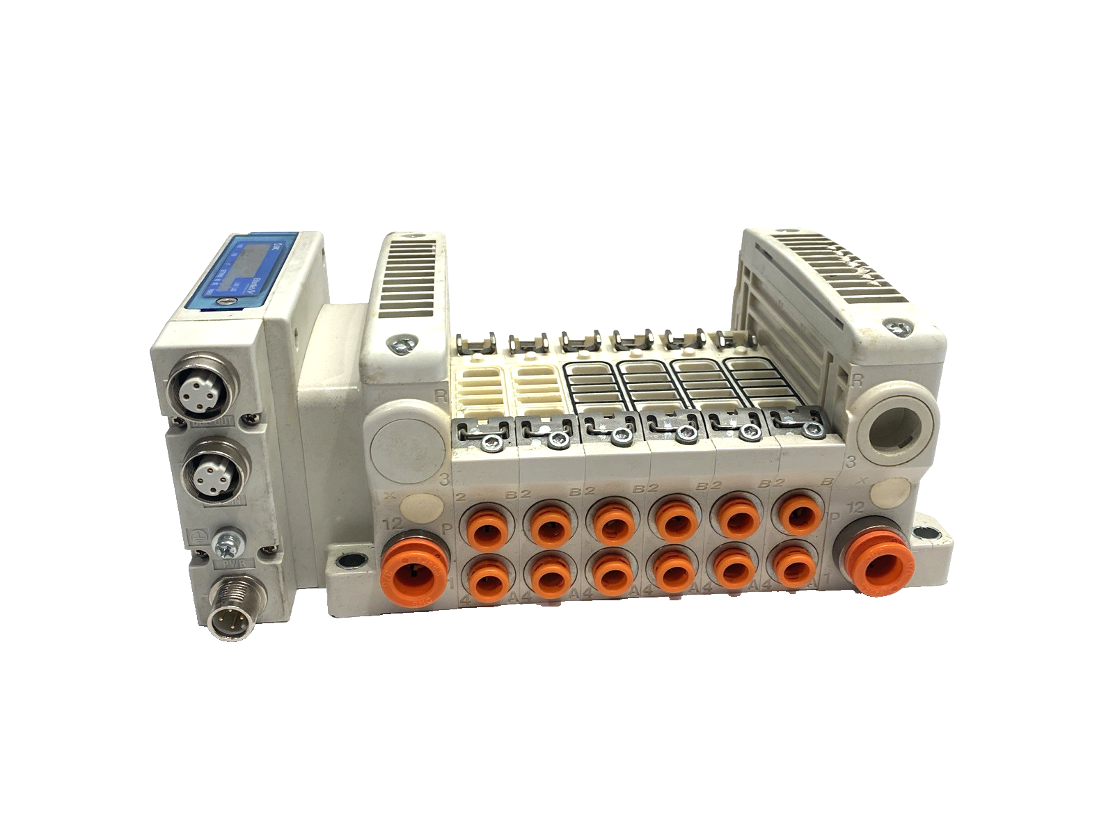 VV5QC21-06N7SEBN-S | SMC Base Mounted Pneumatic Plug-In Valve Manifold, 6-Station - Used - Maverick Industrial Sales