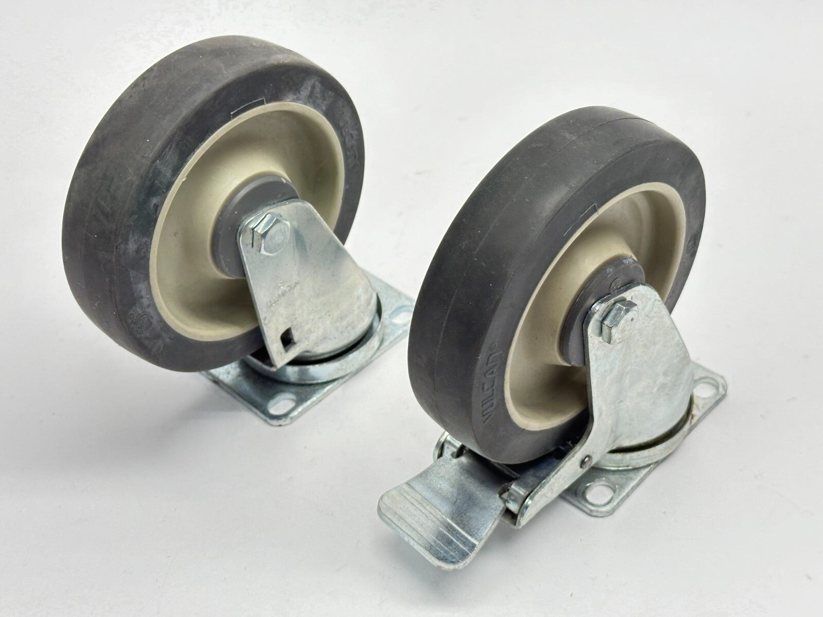 Vulcan 5" X 1-1/4" Swivel Casters w/ Lock LOT OF 2 - Maverick Industrial Sales