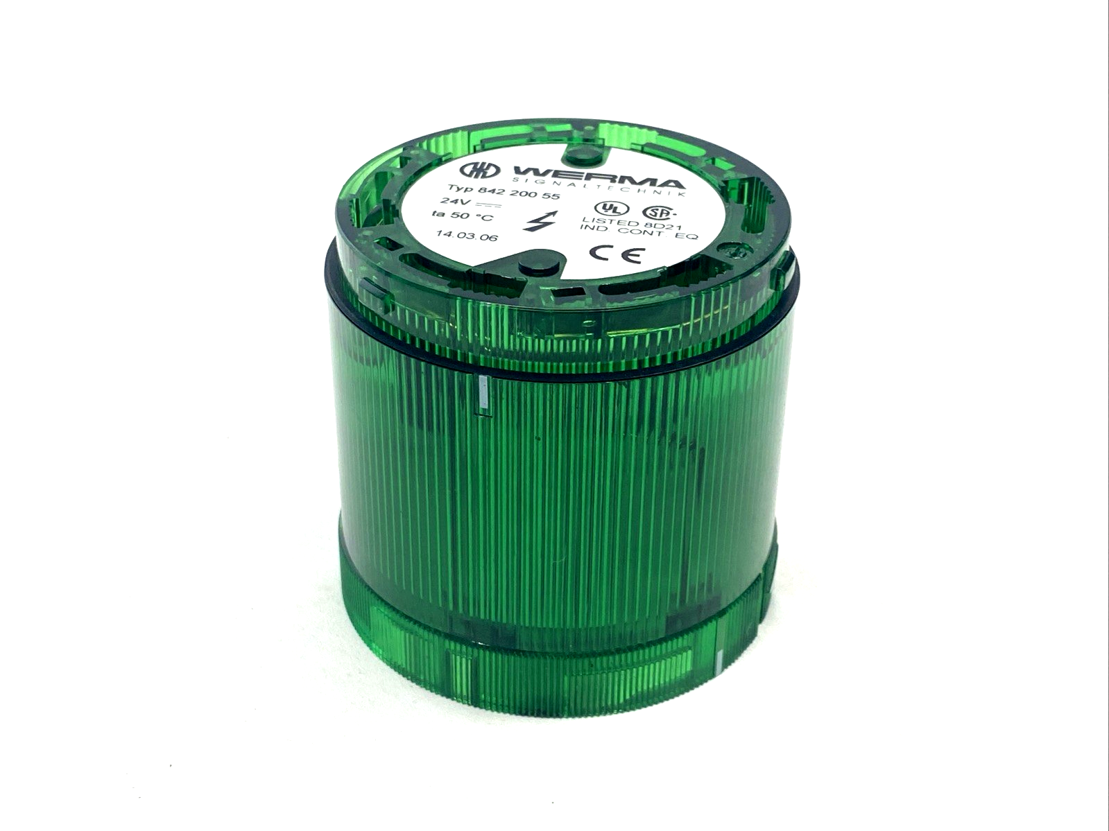 Werma 84220055 Tower/Stack Light Module, Flashing Green, 24VDC - Maverick Industrial Sales