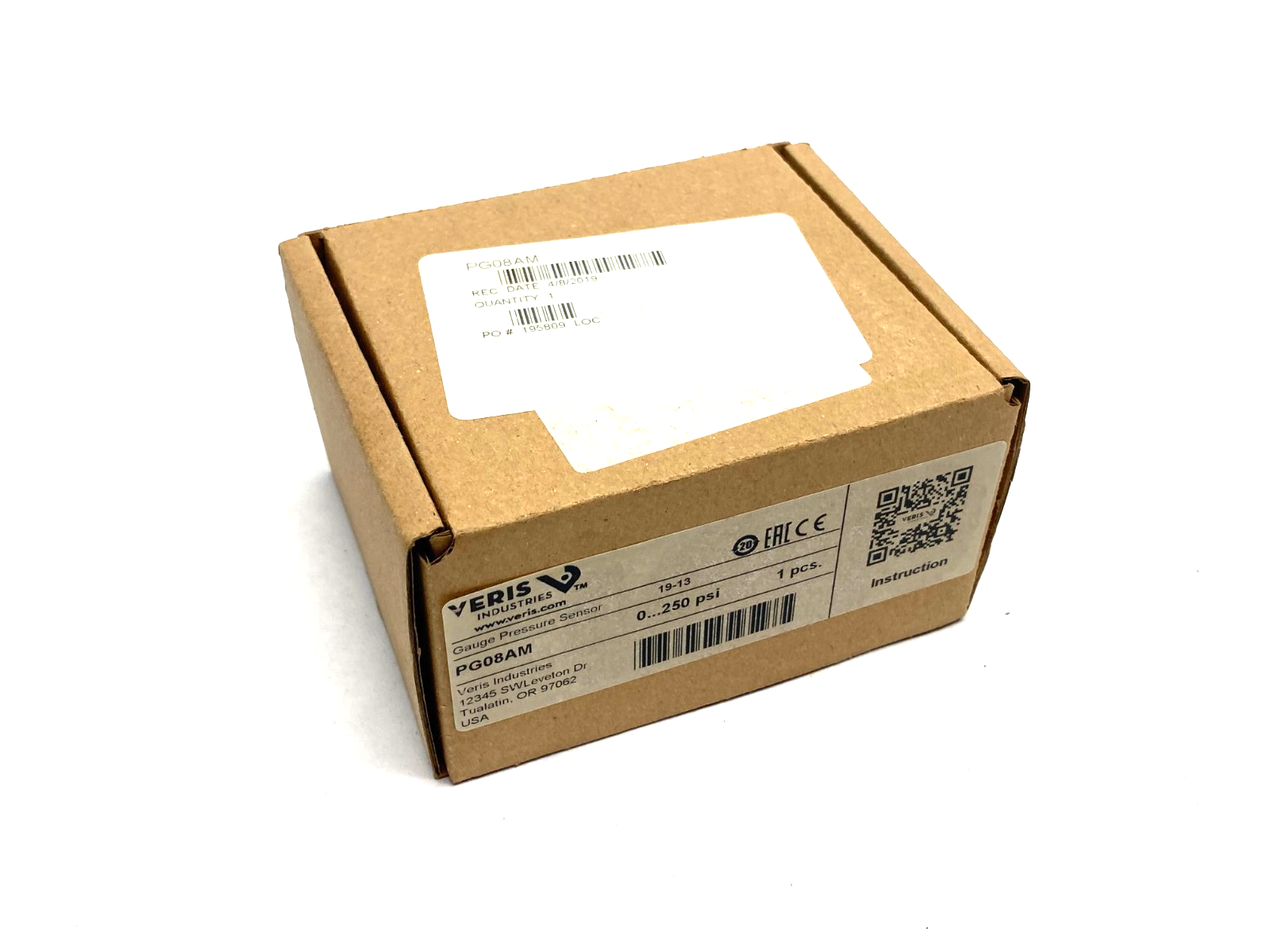 Veris PG08AM Static Pressure Gauge Sensor 0... 250psi - Maverick Industrial Sales