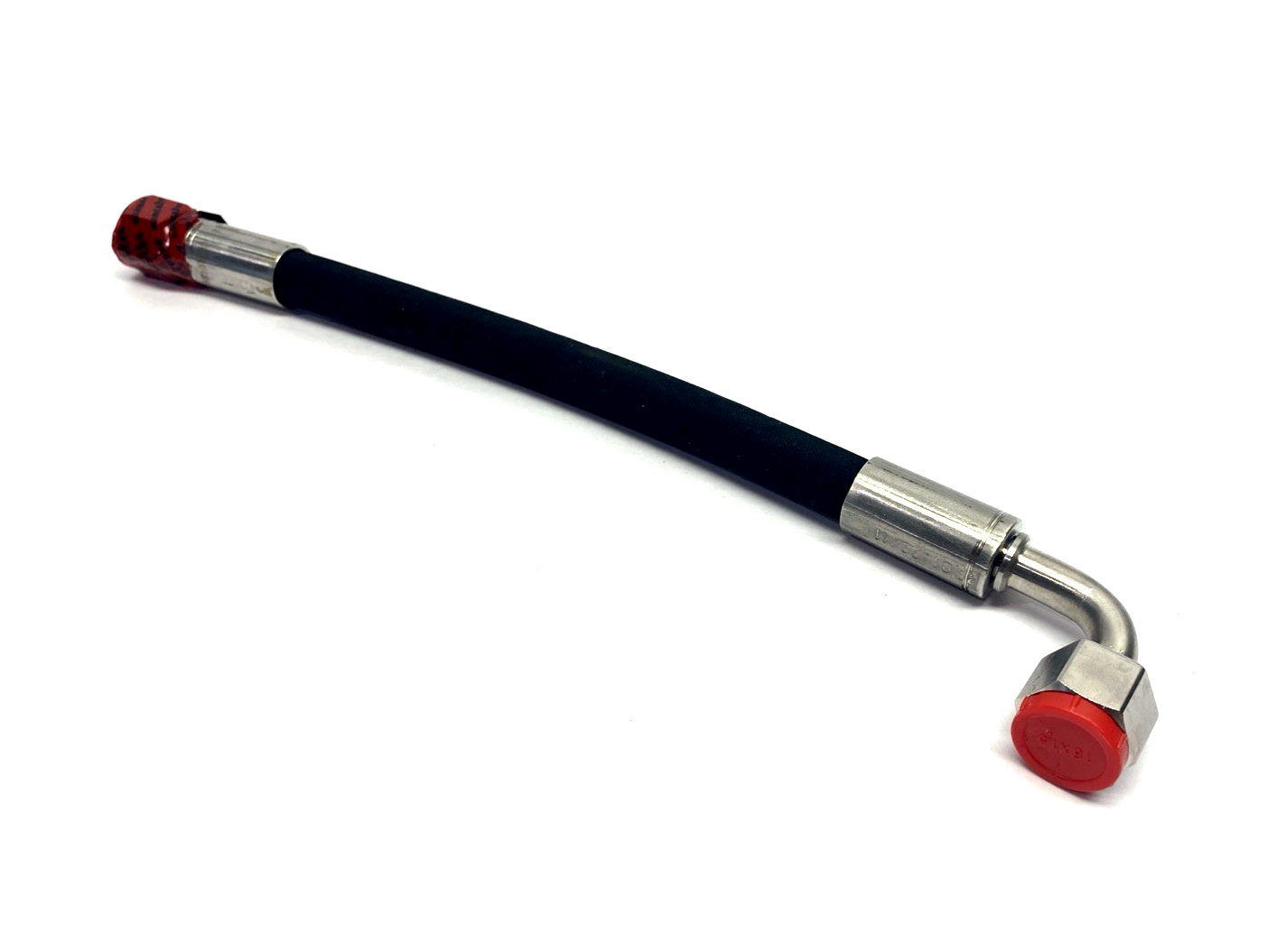 H-KON 437084 Short Hydraulic Hose w/ 90 Deg. Fitting 1' Long 63 Bar PH71-516013 - Maverick Industrial Sales