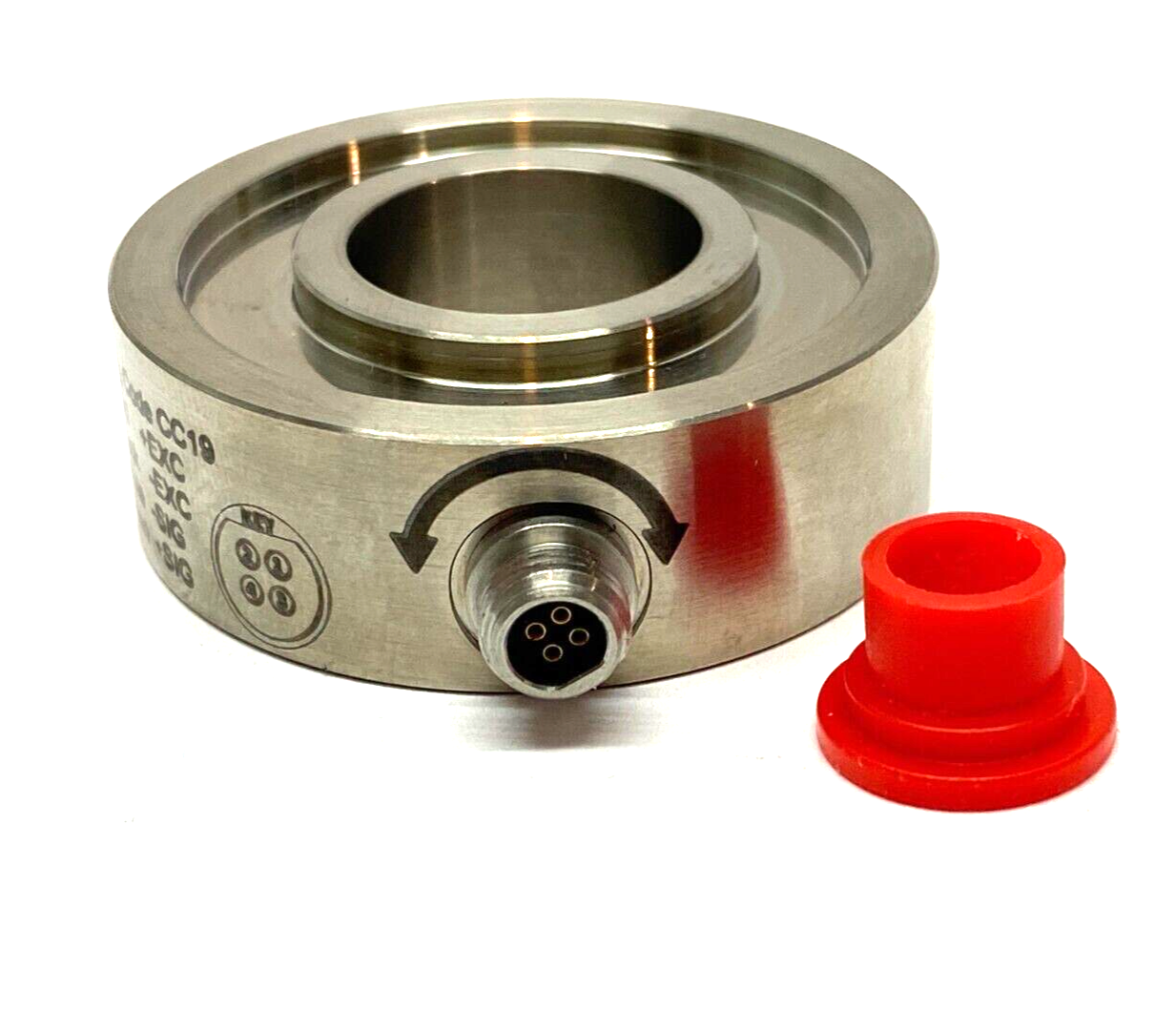 Futek LTH350 FSH04599 Through-Hole Donut Load Cell 5/8" 4-Pin 2000lb Capacity - Maverick Industrial Sales