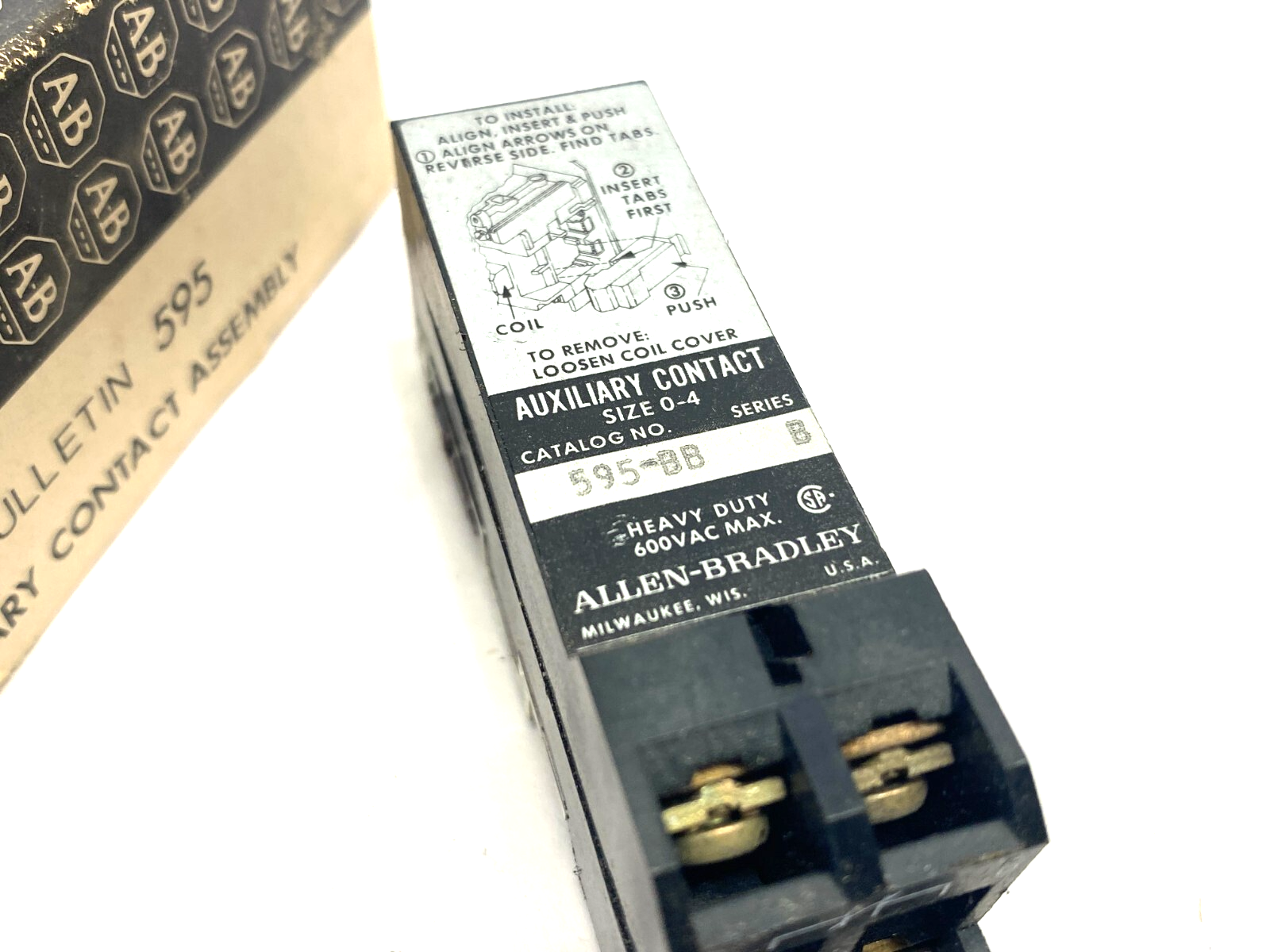 Allen Bradley 595-BB Ser. B Auxiliary Contact 2 NC - Maverick Industrial Sales