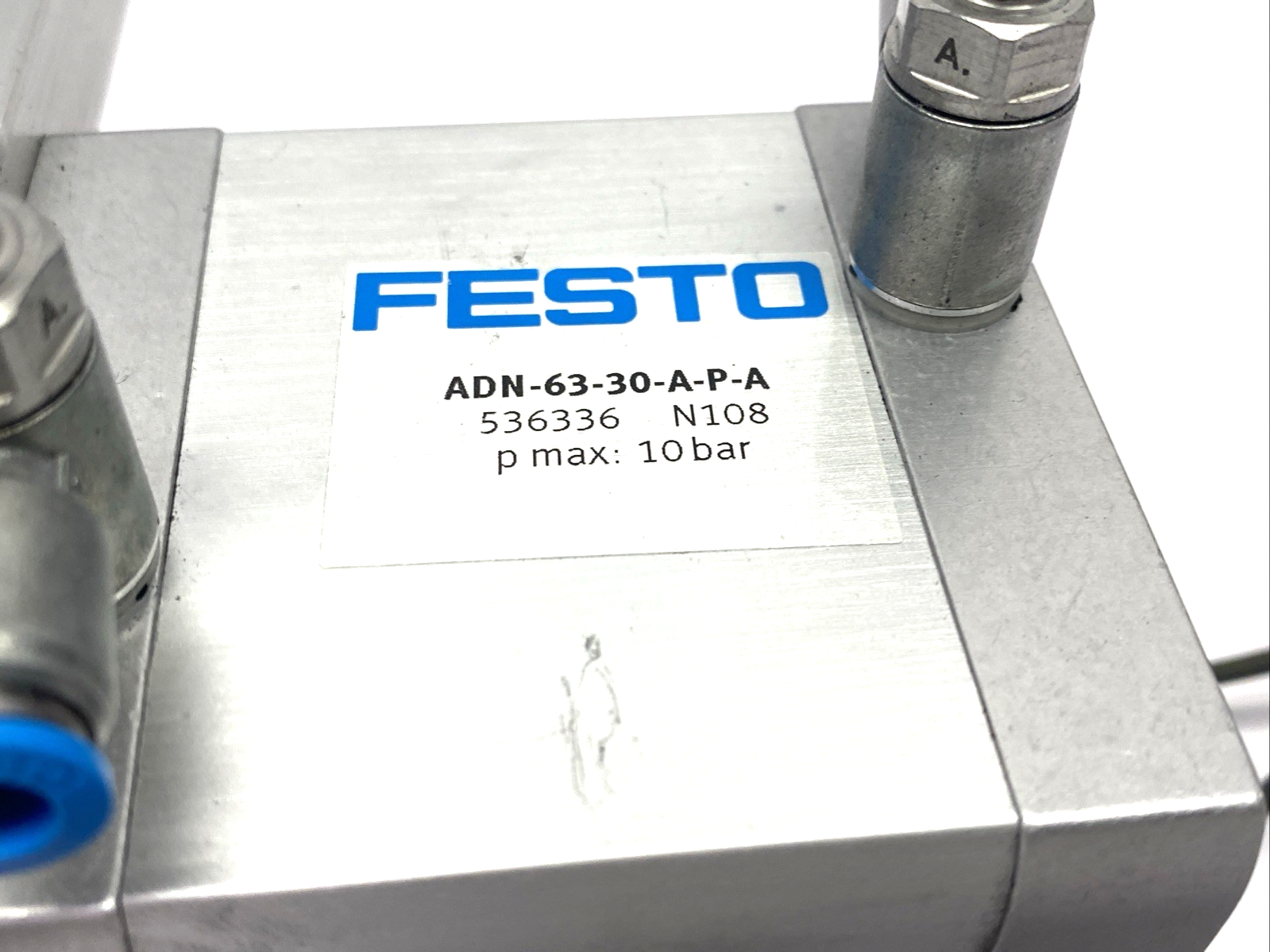 Festo ADN-63-30-A-P-A Pneumatic Cylinder 63mm Bore 30mm Stroke 536336 - Used - Maverick Industrial Sales