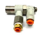 SMC ASP430F-U02-07-X352 Speed Control w/ Check Valve, 1/4" Tube to 1/4" G Thread - Maverick Industrial Sales