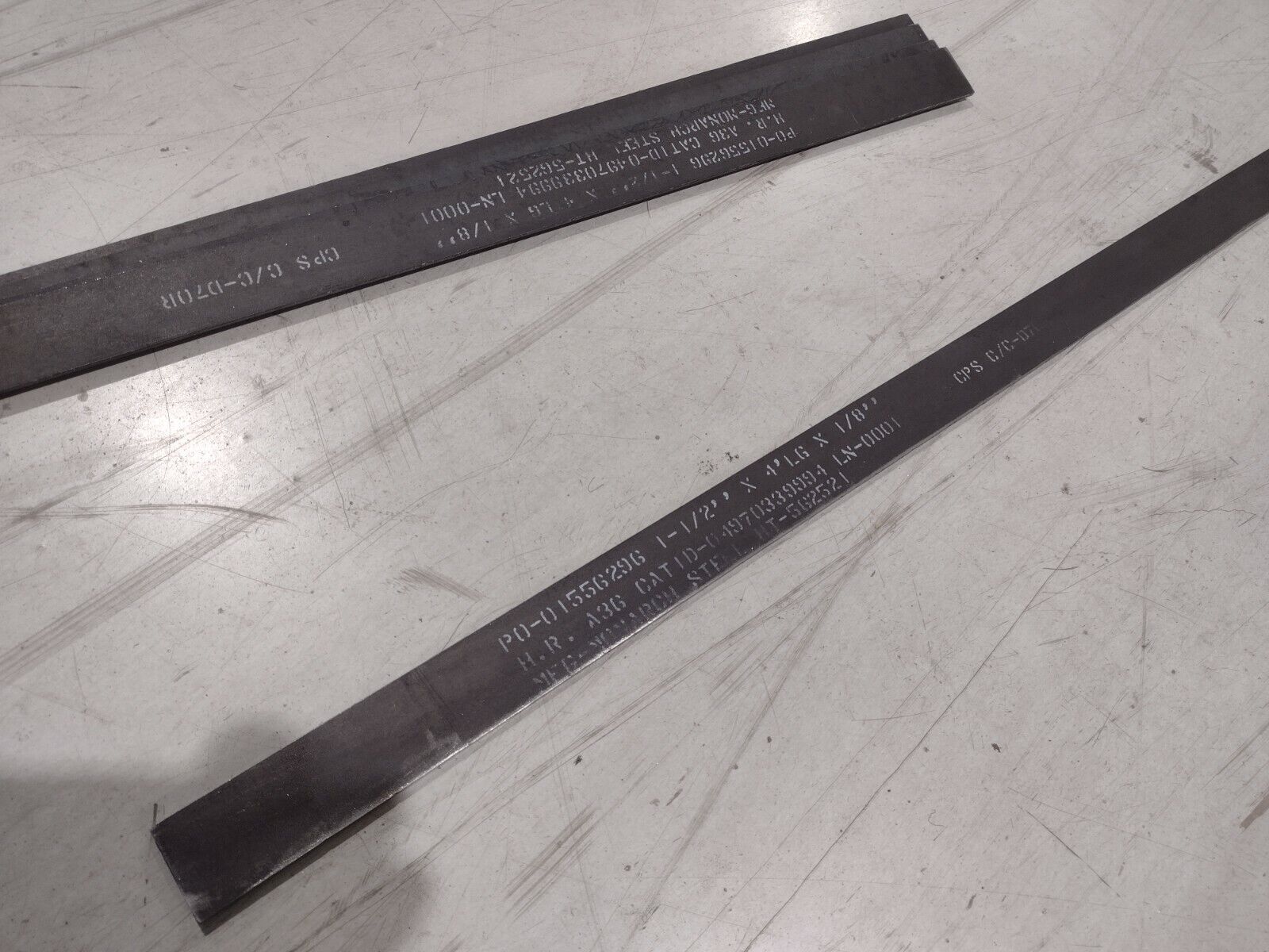 Flat Bar Stock Steel 1-1/2" x 1/8" x 48" Inch LOT OF 5 - Maverick Industrial Sales