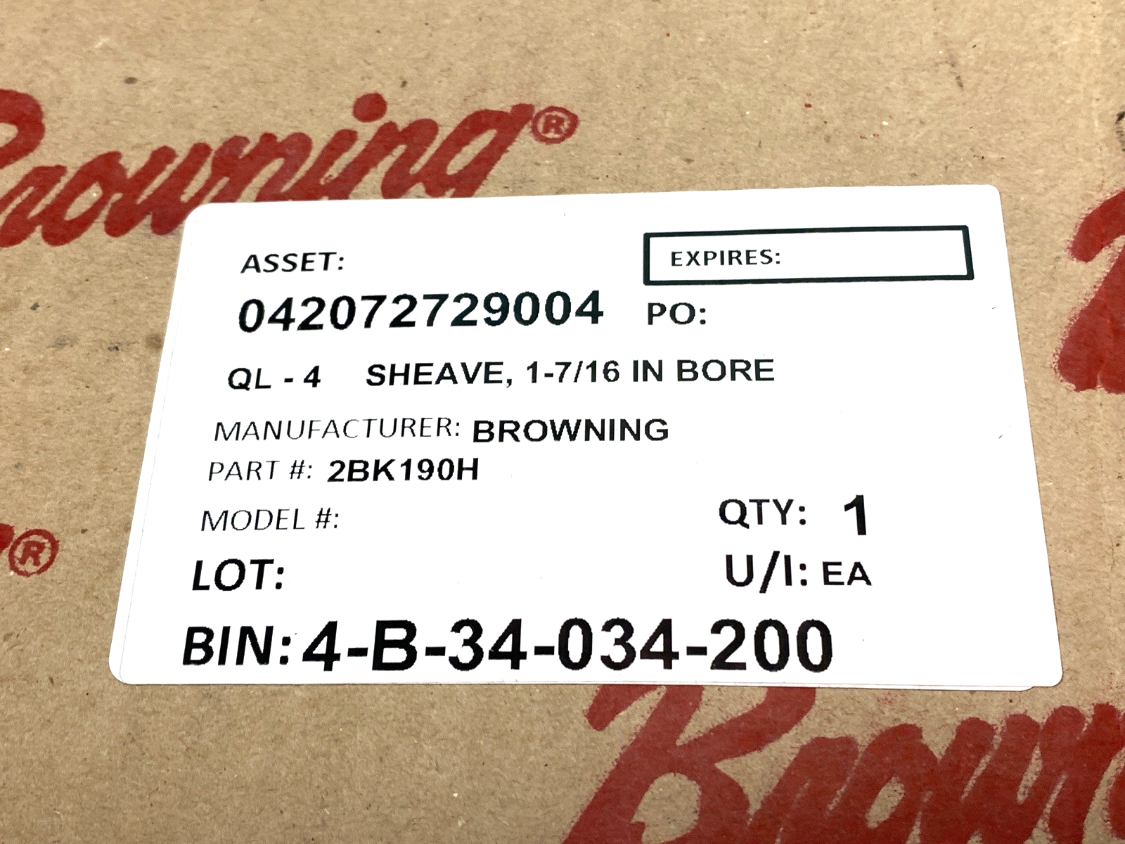 Browning 2BK190H V-Belt Double Groove Sheave Pulley 1-7/16" Bore 18-3/4" O.D. - Maverick Industrial Sales