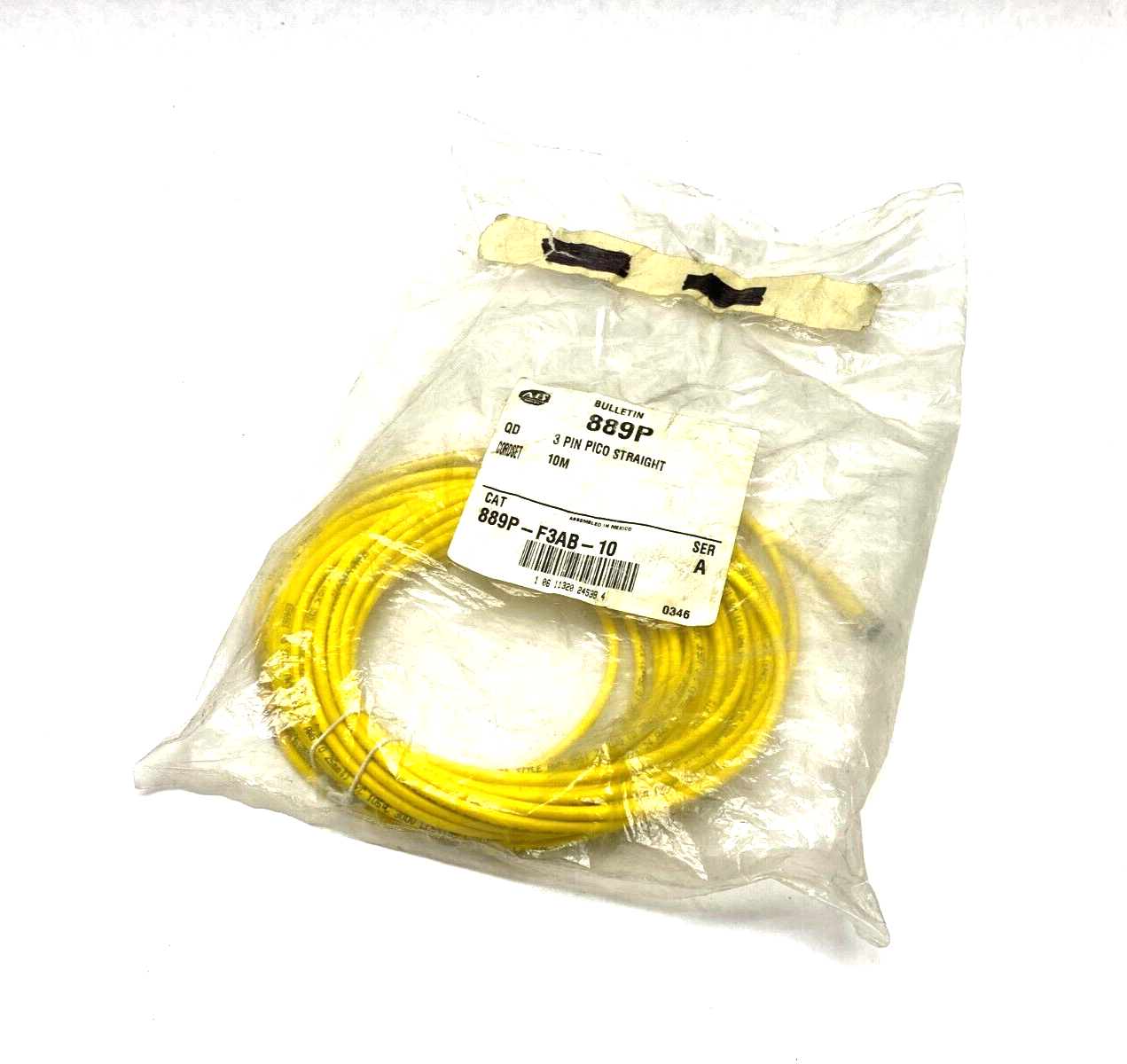 Allen Bradley 889P-F3AB-10 Ser. A Straight Pico Connecting Cordset 3-Pin, 10m - Maverick Industrial Sales