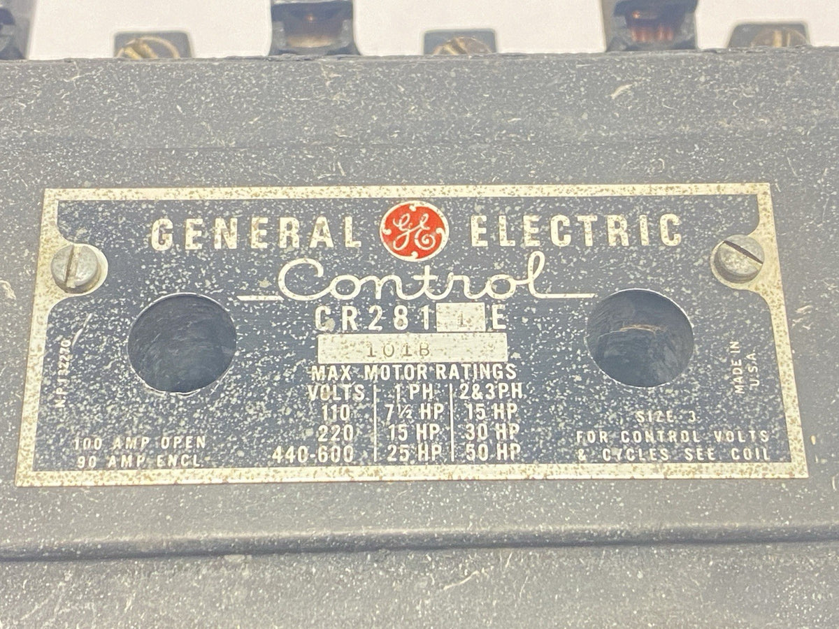 CR2811E 101B | General Electric AC Contractor Motor Starter 90/100A 208/220V 3-PH - For parts or not working - Maverick Industrial Sales
