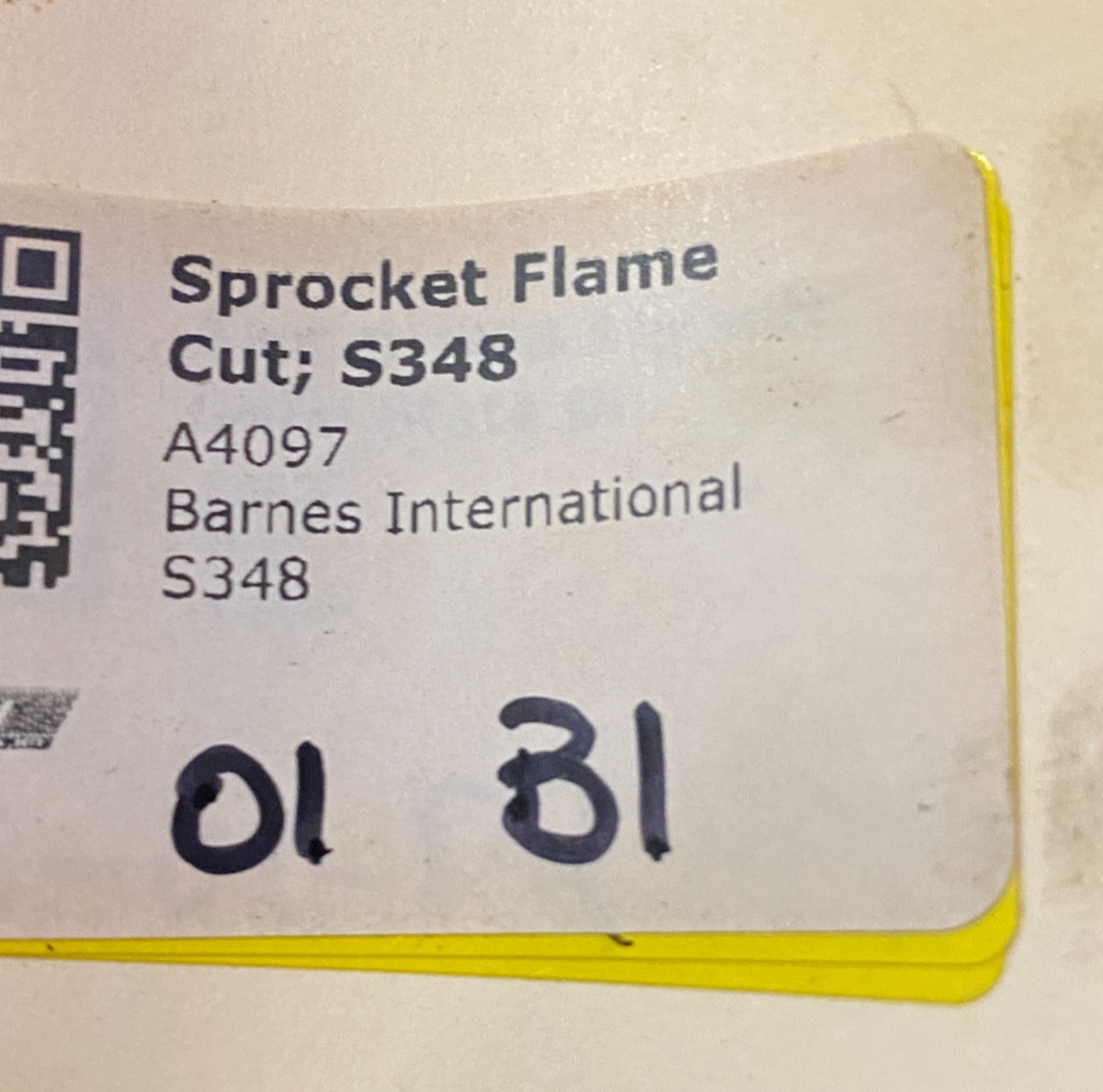 Barnes S348 Flame-Cut Skip-Tooth Sprocket, 5-Tooth, 2-7/16" Bore - Maverick Industrial Sales