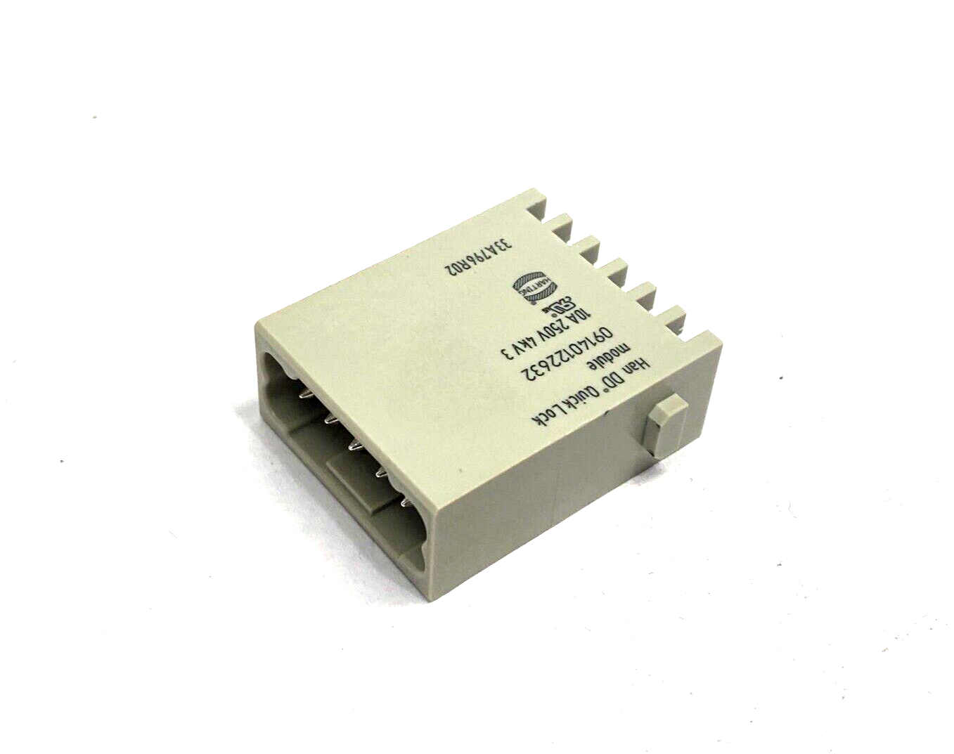 Harting 09140122632 Han DD Quick Lock Module 12-Pin Male Connector 10A 250V - Maverick Industrial Sales