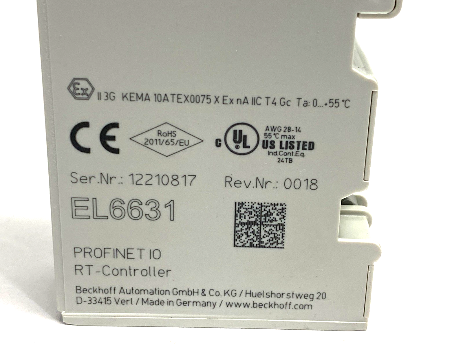 Beckhoff EL6631 EtherCAT 2-Port Communication Interface, PROFINET RT, Controller - Maverick Industrial Sales