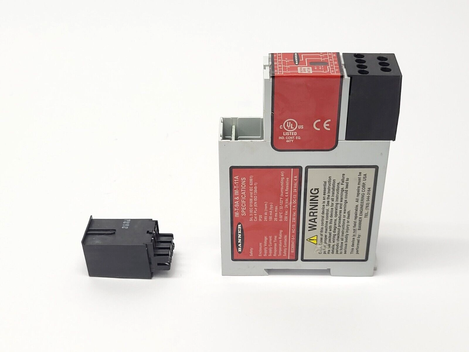 IM-T-9A | Banner Light Curtain Safety Relay Module 61425 - For parts or not working - Maverick Industrial Sales