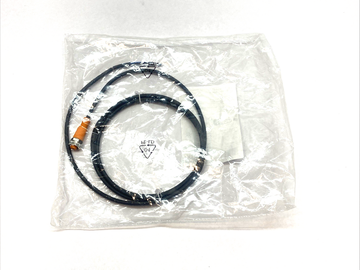 EVC532 | IFM Shielded Cable 5-Pin Female 2m 30VAC 36VDC 4A/3A - New - Maverick Industrial Sales