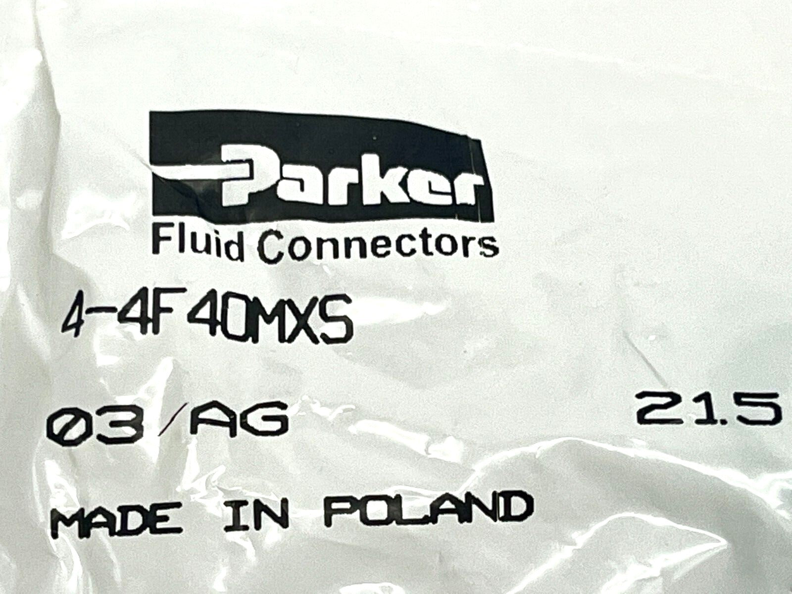 4-4F4OMXS | Parker Triple-Lok 37 Degree Flare JIC Tube Fitting LOT OF 2 - New - Maverick Industrial Sales