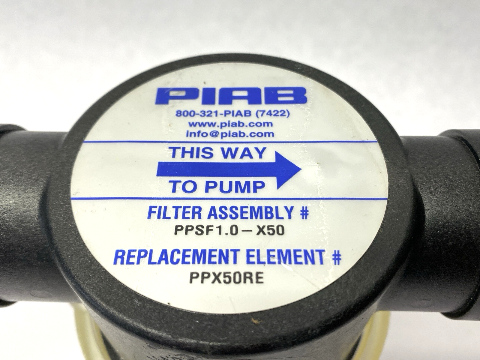 Piab PPSF1.0-X50 Pneumatic Vacuum Filter 1" NPT Ports - Maverick Industrial Sales
