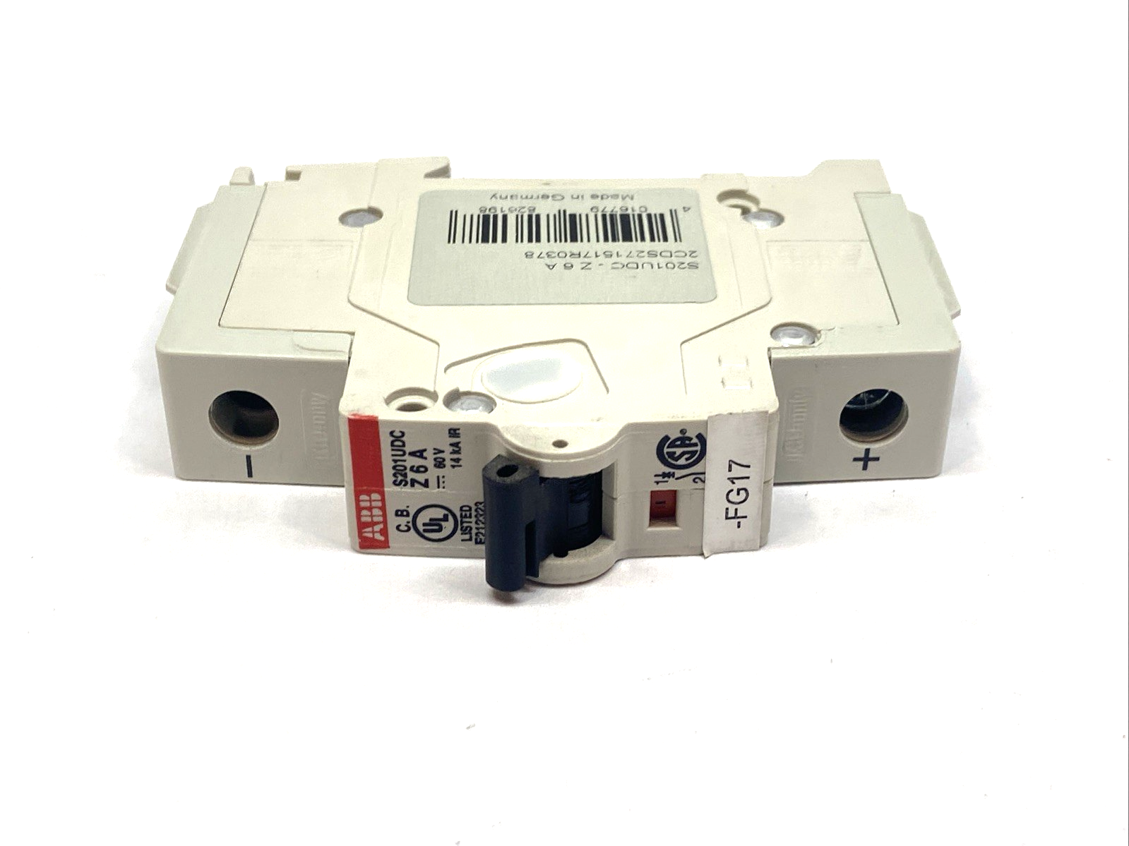 ABB S201UDC-Z6A Miniature Circuit Breaker 1P 6A 60VDC - Maverick Industrial Sales