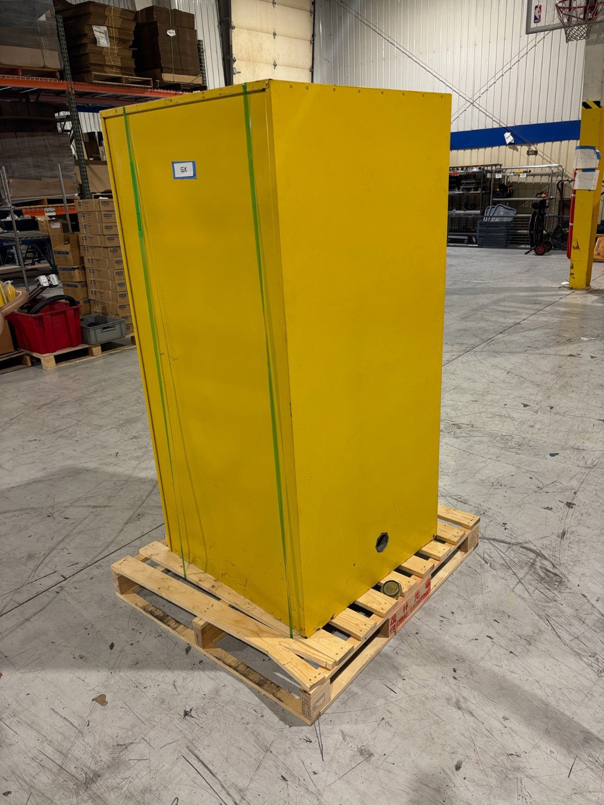Flammable Liquid Storage Cabinet, Safety Yellow, 31.5"x31.5"x65" No Key - Maverick Industrial Sales