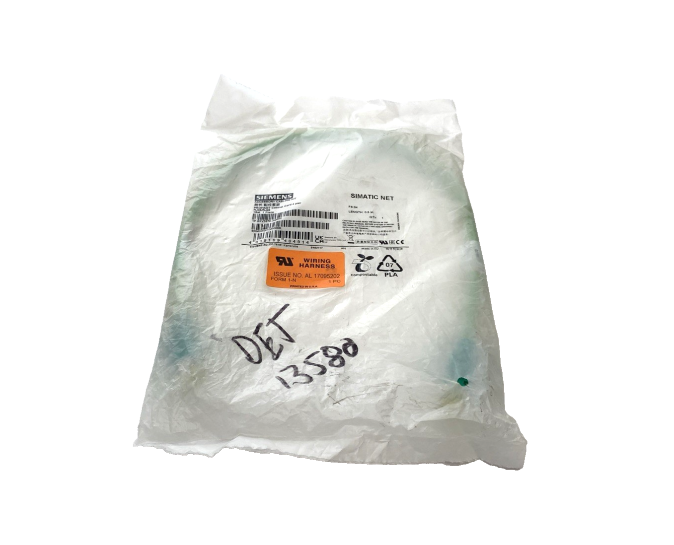 Siemens 6XV1870-3QE50 Industrial Ethernet TP Cord RJ45/RJ45 CAT 6A 0.5m - Maverick Industrial Sales
