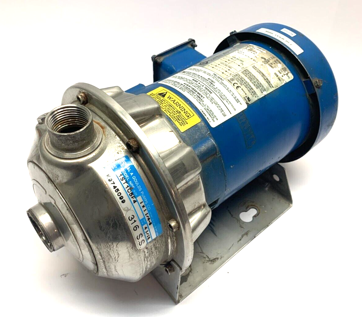 Goulds 1ST1C5F4 NPE Series Centrifugal Pump 1 x 1-1/4-6 3450/2875 RPM 1/2 HP - Maverick Industrial Sales