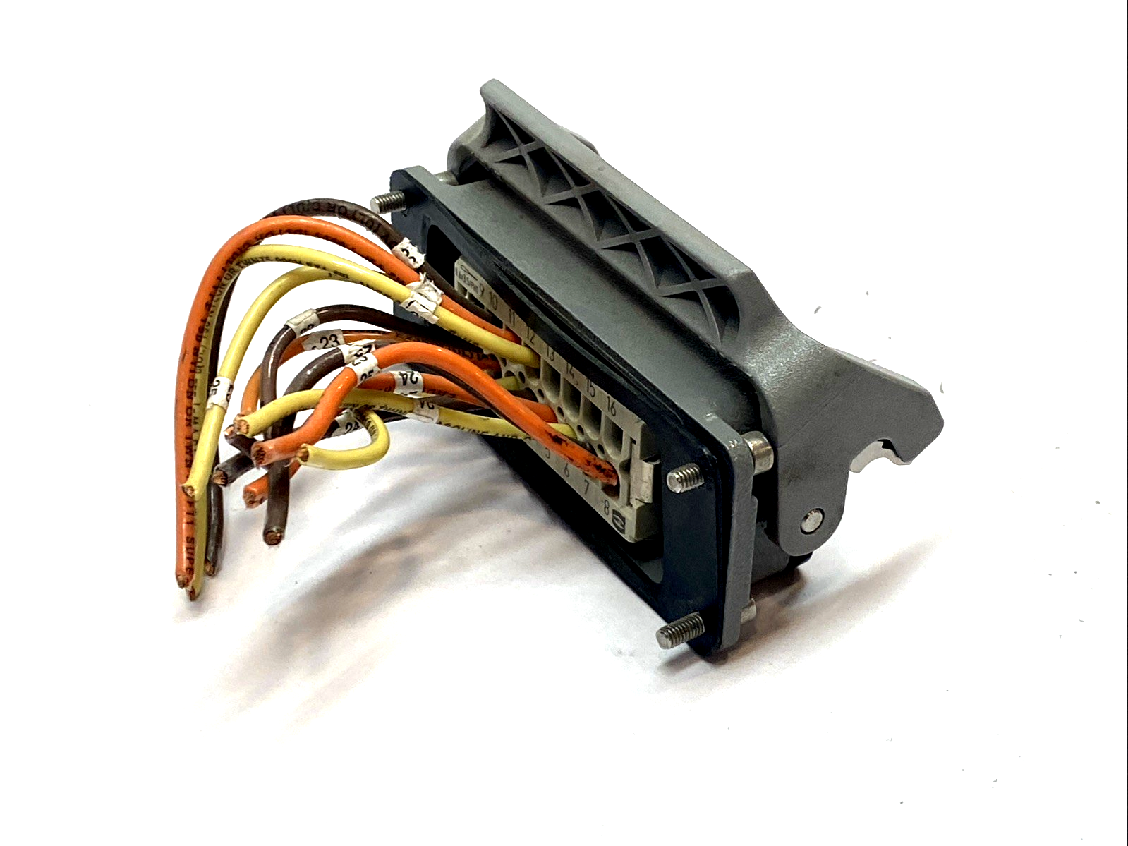 HARTING Han 16B Latch Hood w/ 09330162701 Insert Connector - Maverick Industrial Sales