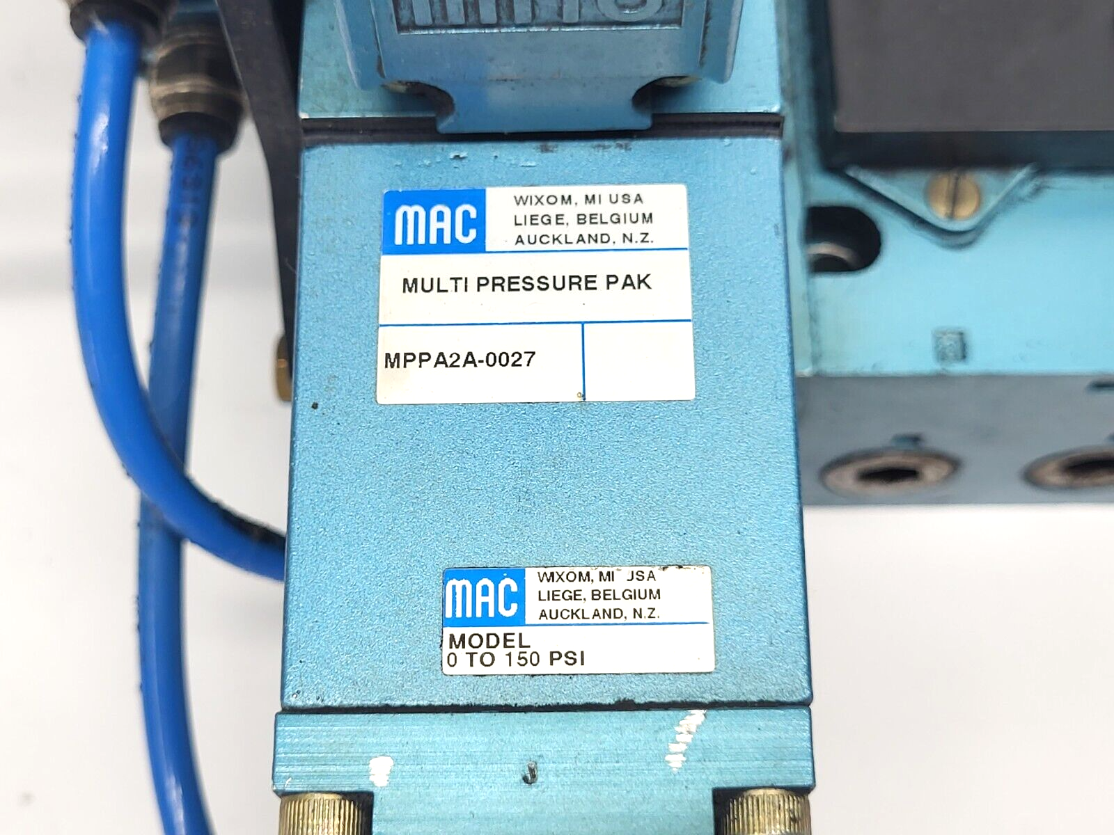 MAC Valves MM-A2B-231 Manifold w/ MV-A2B-A141-PM-6111JC9 Solenoid Valve - Maverick Industrial Sales