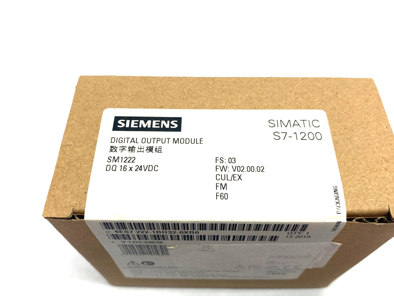 Siemens 6ES7 222-1BH32-0XB0 SIMATIC S7-1200 Digital Output Module SM1222 16x24 - Maverick Industrial Sales