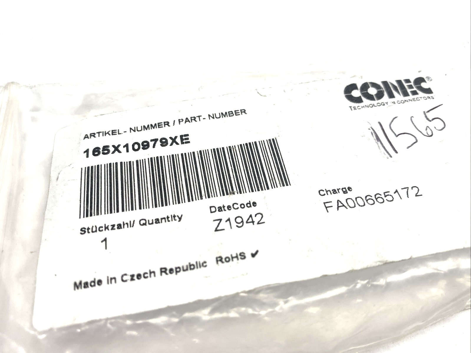 Conec 165X10979XE D-SUB Connector & Backshell Kit, 25 Position - Maverick Industrial Sales