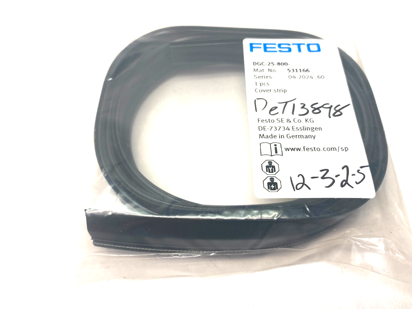 Festo DGC-25-800 Cover Strip 531166 - Maverick Industrial Sales