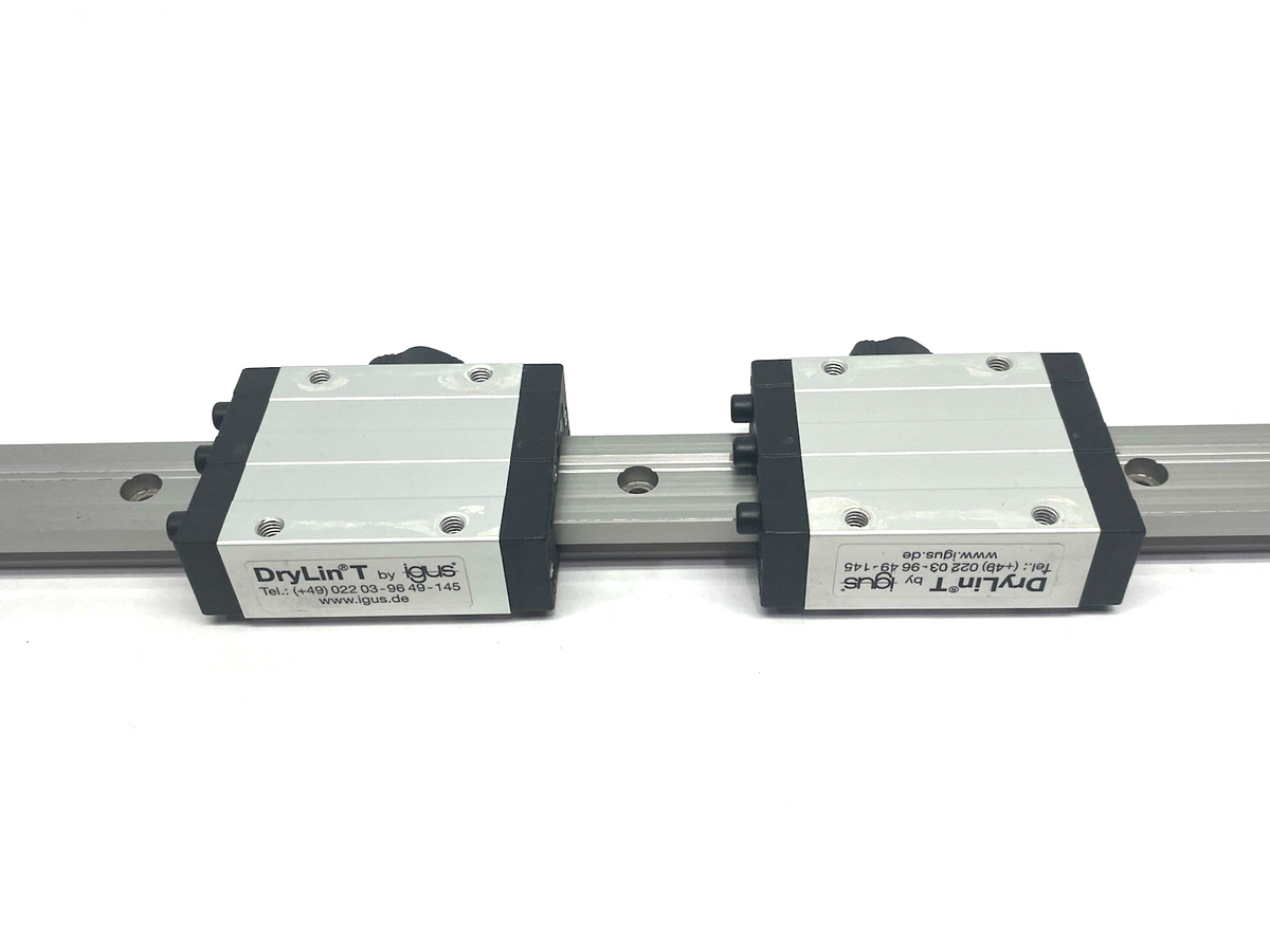 igus TW-01-20-HKA drylin® T Standard Carriage 2x with Hand Clamp, 16-1/8" Rail - Maverick Industrial Sales