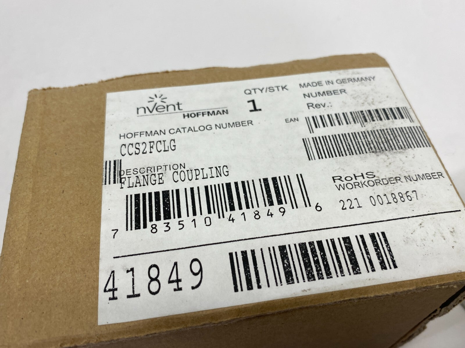 Hoffman CCS2FCLG nVent Flange Coupling Joint for Aluminum Arm 45x60mm White - Maverick Industrial Sales