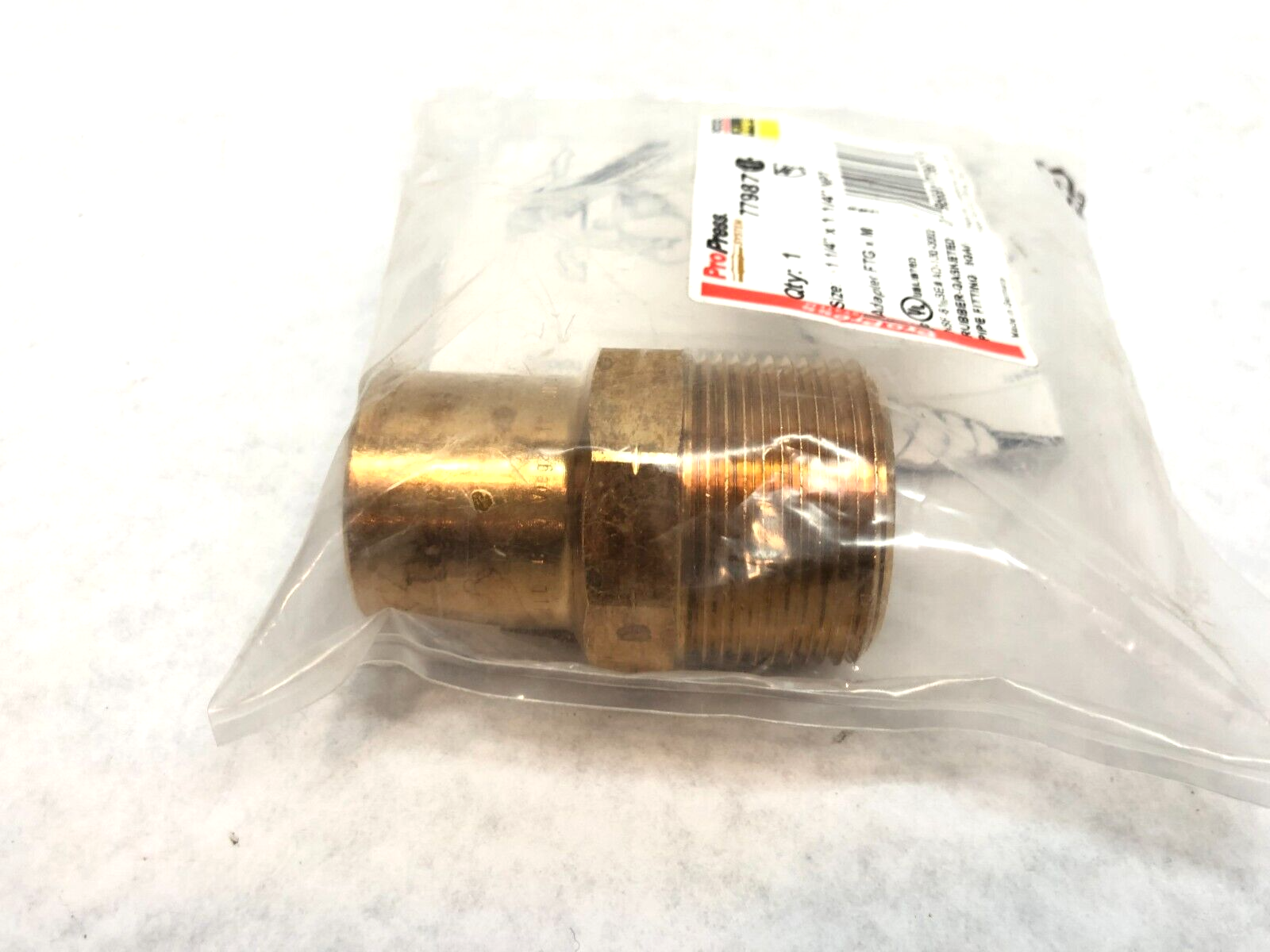 Viega 77987 ProPress Adapter Fitting, 1-1/4" x 1-1/4" FTG x M, Male - Maverick Industrial Sales