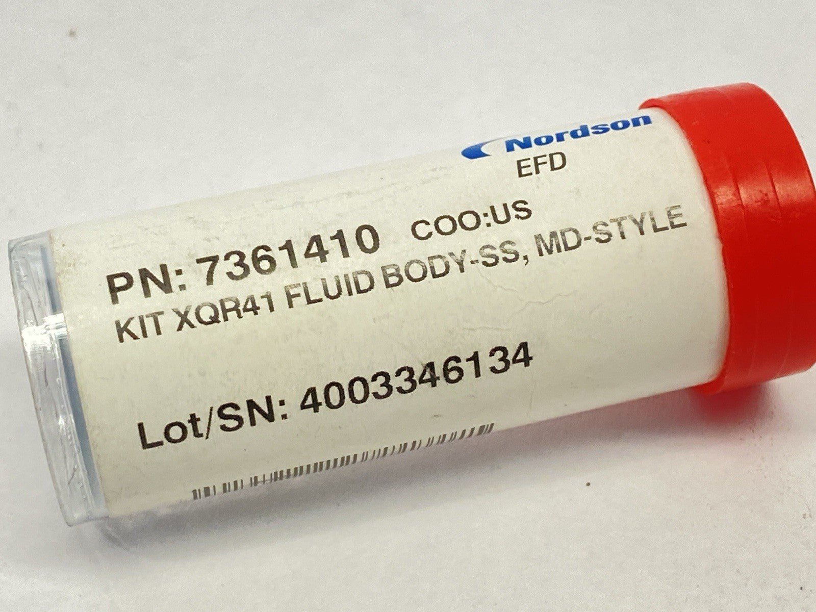 7361410 | Nordson EFD Kit XQR41 Fluid Body SS MD-STYLE - New – Open box - Maverick Industrial Sales