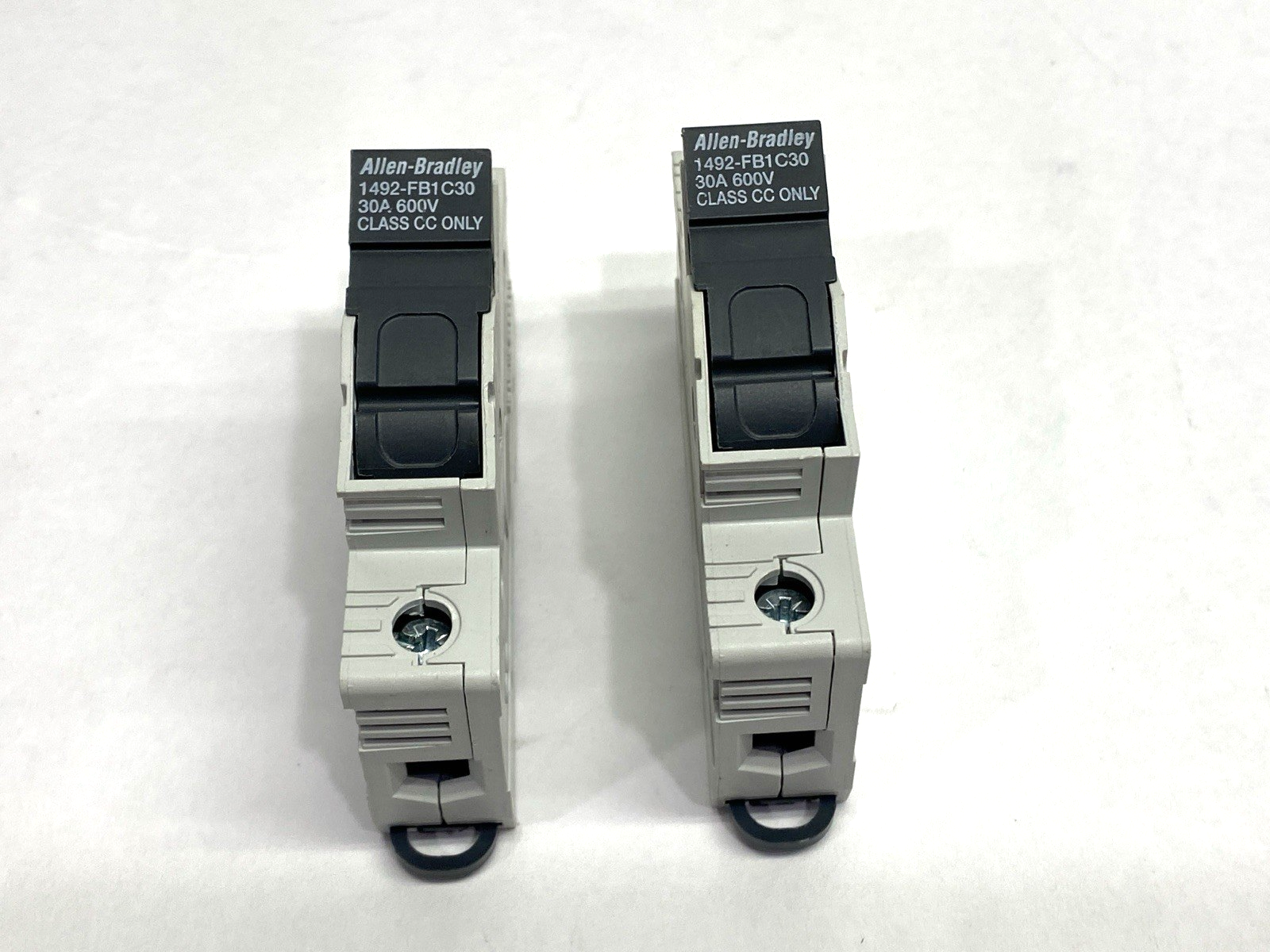 1492-FB1C30 | Allen Bradley Ser. B Fuse Holder 1 Pole 600V 30A LOT OF 2 - Used - Maverick Industrial Sales